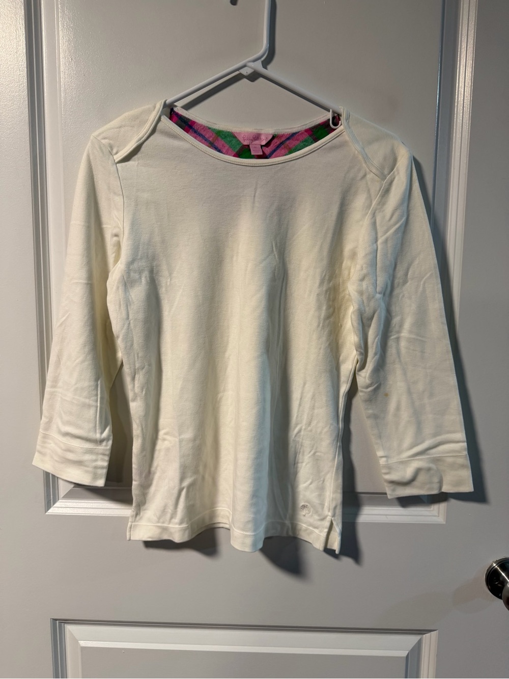 Lilly Pulitzer Cream 3/4 Sleeve Tee